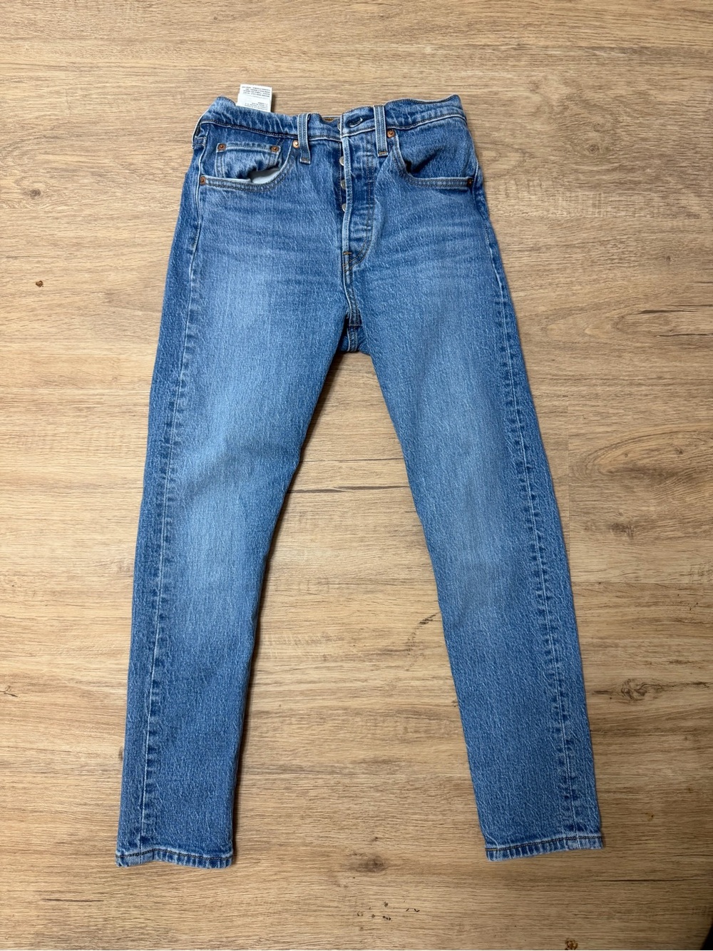 Levi’s Premium 501 S Skinny Denim Jeans Button Fly 26x28